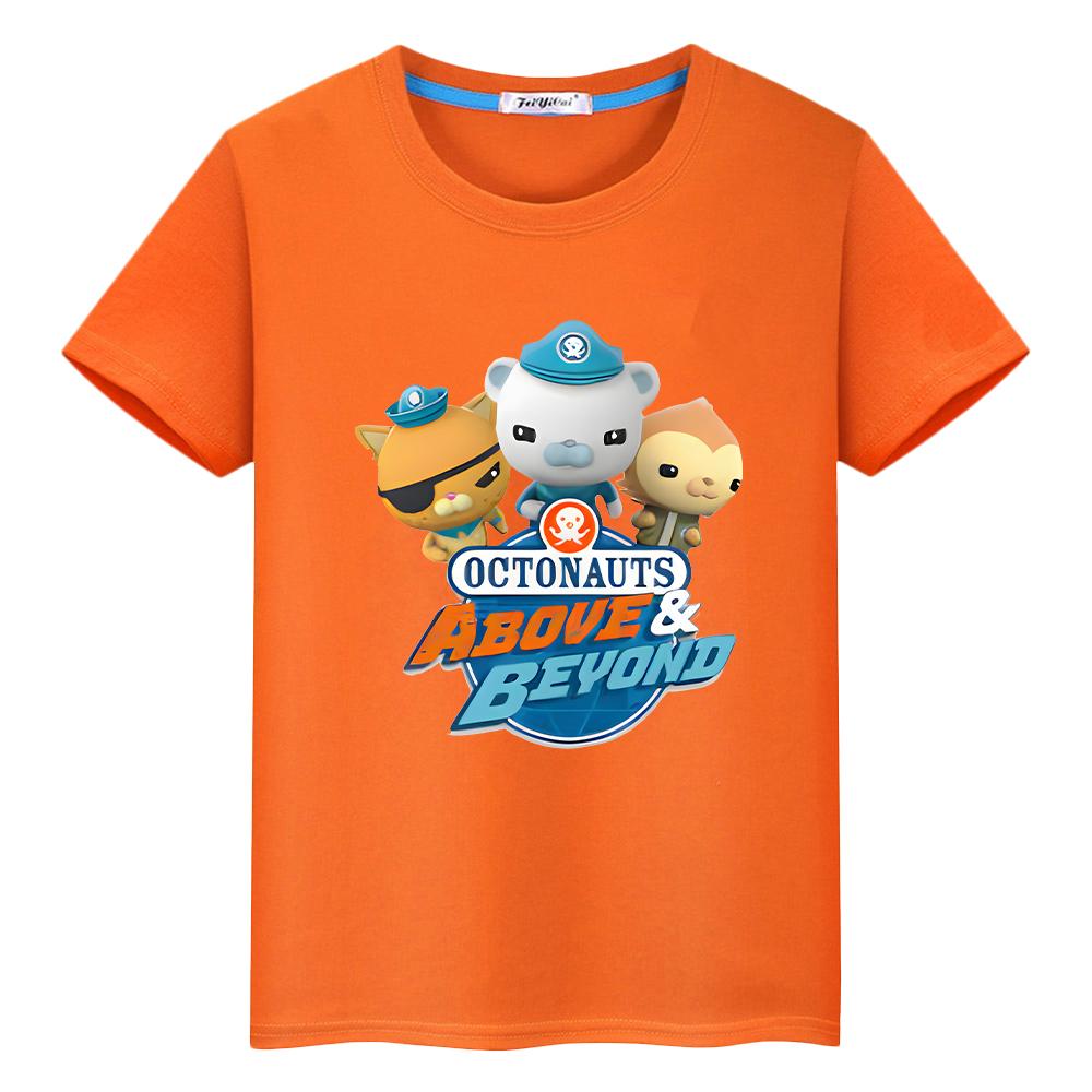 Oktonauten Druck 100% Baumwoll T-Shirt für Kinder Jungen 10 Jahre Cartoon Anime Kurz Kawaii Oberteile Stolz T-Shirt Y2K One Piece Mädchen Kleidung
