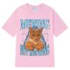 Mewing Not Meowing T Shirt Funny Cute Cats Meme Graphic T-shirts Unisex Women Clothing Cotton Short Sleeve Casual Oversized T-shirt