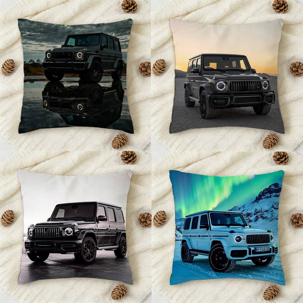 Car MMercedesES G Doublesided Printed Square Decorative Cushion Cover for Sofa Living Room Home Decor