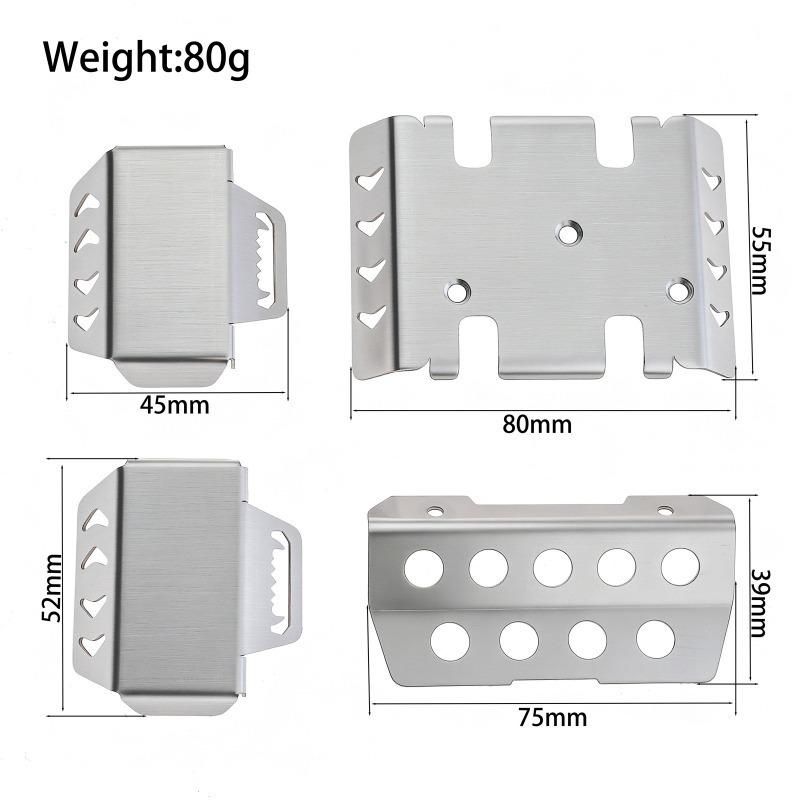 FOR RGT LC Racing LC79 1/10 86160 Chassis Armor Guard Set 4PCS Skid Plate & Frame Upgrade Parts for RC Crawler Car