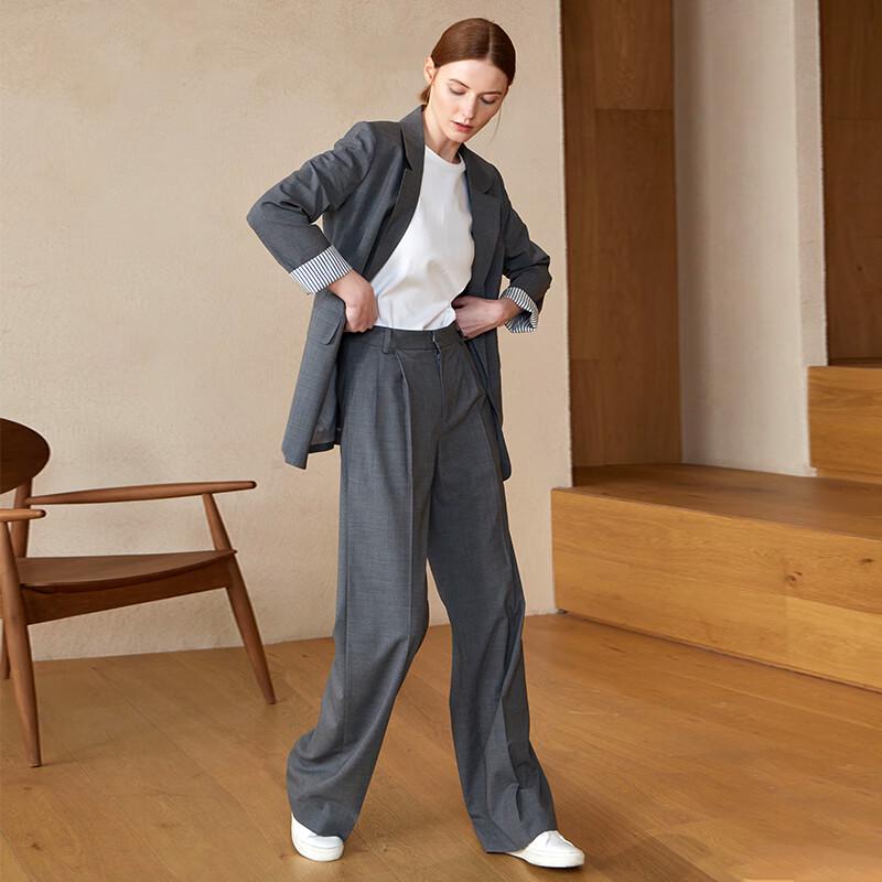 LadyS Elite Cai Wenjing Collection Deep Space Grey Wool Suit