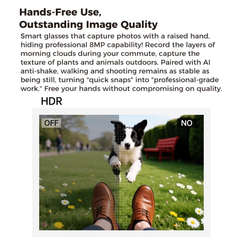 Occhiali Smart M02 Ultra: Fotocamera da 8 MP, Custodia con Ricarica Inversa, Riconoscimento Oggetti WiFi, Traduzione in Tempo Reale ChatGPT, Assistente Vocale AI