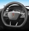 Ultra-Thin Genuine Leather Anti-Slip Steering Wheel Cover for Hongqi H5, H7, HS5, HS3, H9 - Four Seasons Durable