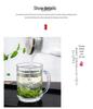 Large-Capacity, High-Temperature Resistant Glass Teacup with Handle and Lid for Men