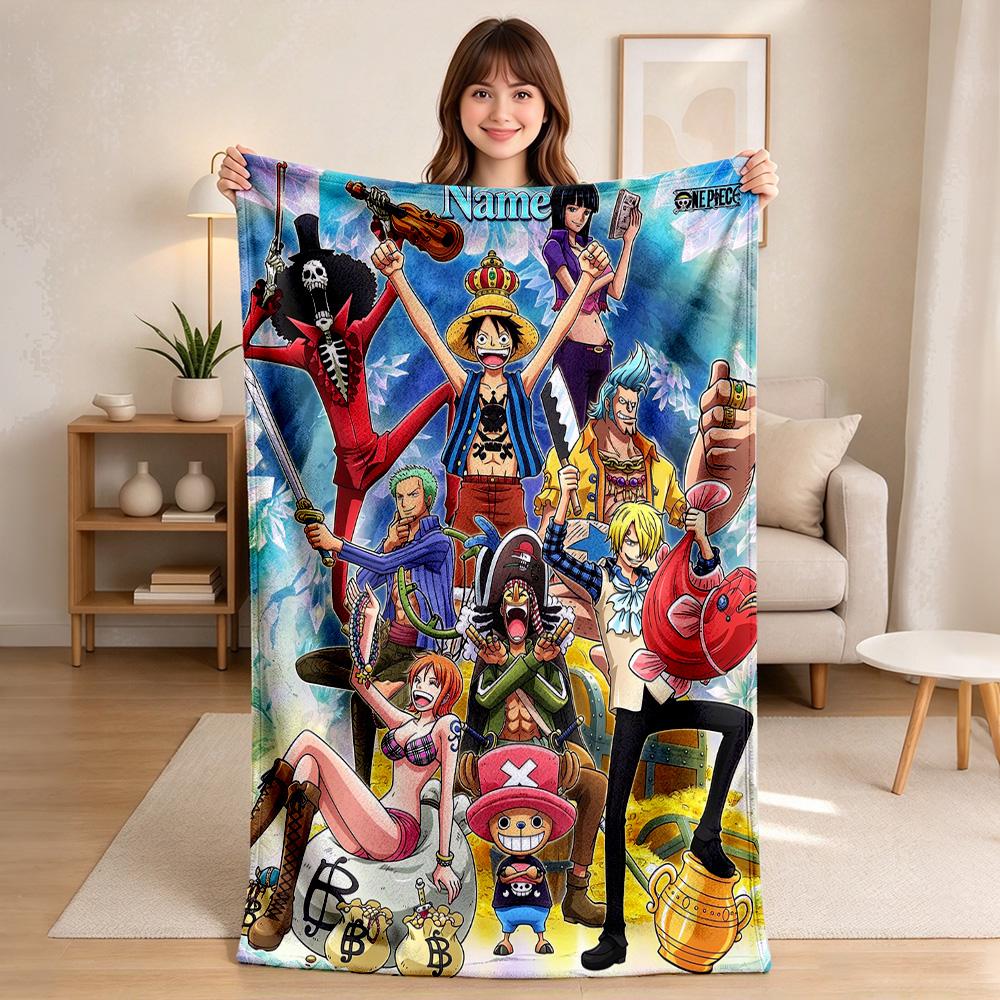 Custom Name O-One Piece Flannel Blanket Throw Blanket Soft Warm Sofa Bed Camping home Decor Unique Christmas Gift