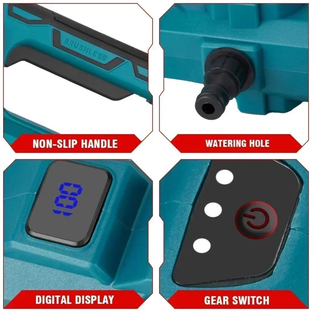 200Bar Household Portable Car Wash Water Gun 3500W High Pressure Garden Irrigation Water Gun Brushless Electric Car Washer