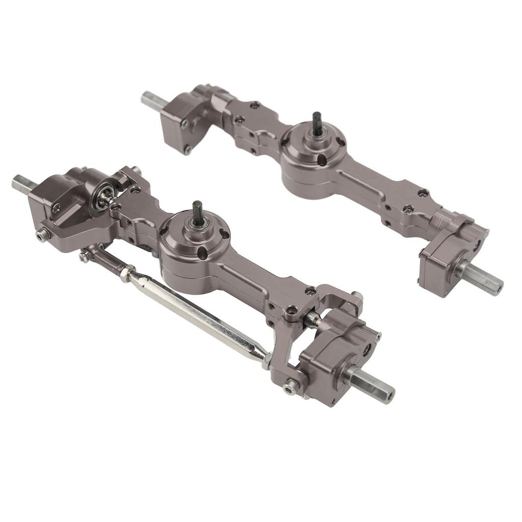 Front Rear Axles Aluminum Alloy Upgrade Parts 4 Wheel RC Axles for MN 90 99S Series Titanium Color