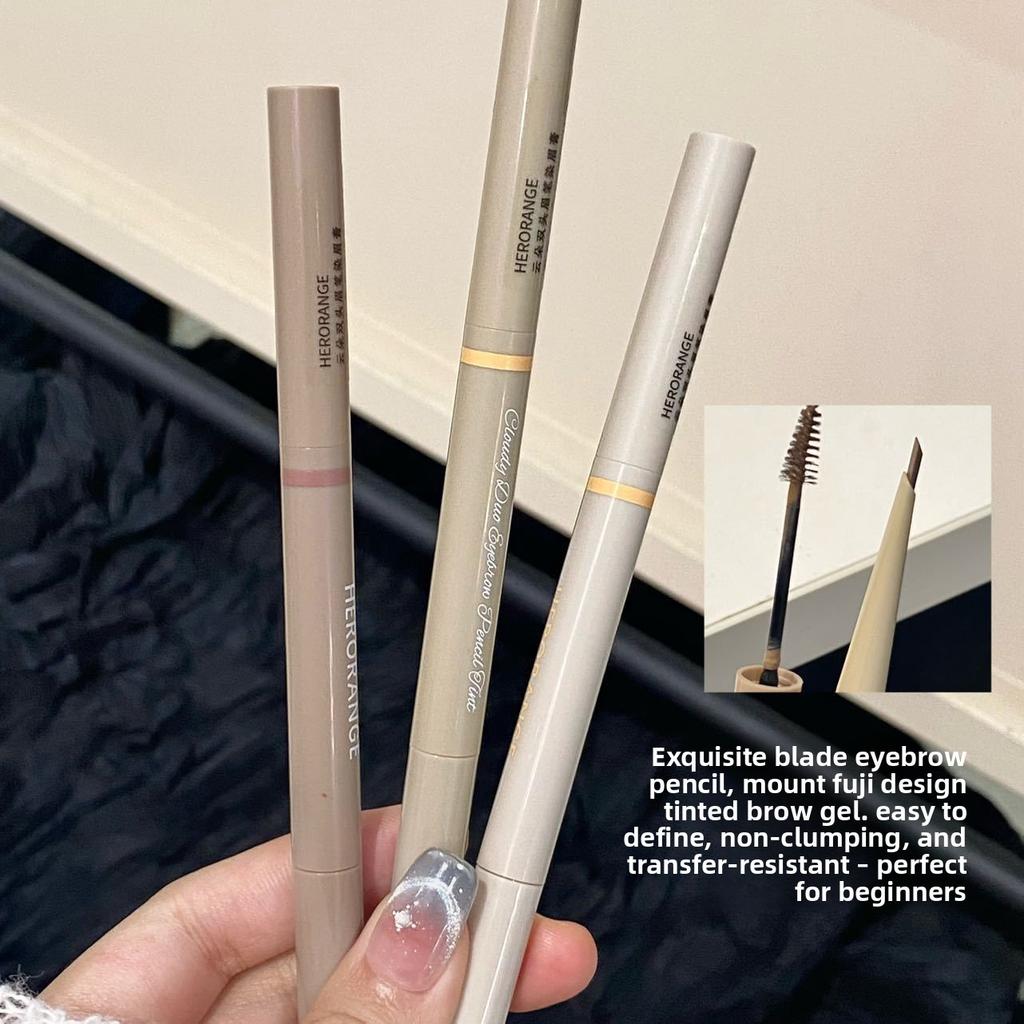 Double-head Eyebrow Pencil Eyebrow Brush, Eyebrow Dye Cream, Natural Wild Eyebrow Three-dimensional Eyebrow Pencil