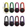 Multi-Functional Outdoor Keychain Mini Compass Mountaineering Key Ring Snap Hook Camping Hiking Tool Hiking Goods
