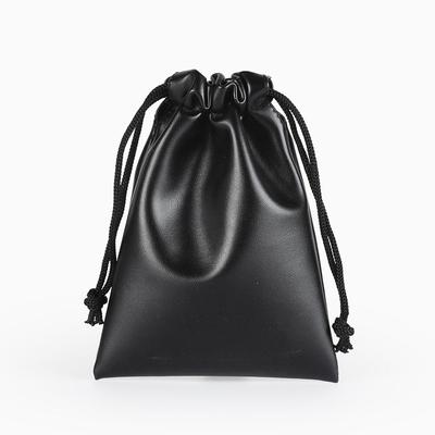 Dust Covers Closet Game Toys Multi-function Jewelry Storage Bag Drawstring Pouch Black Faux Leather
