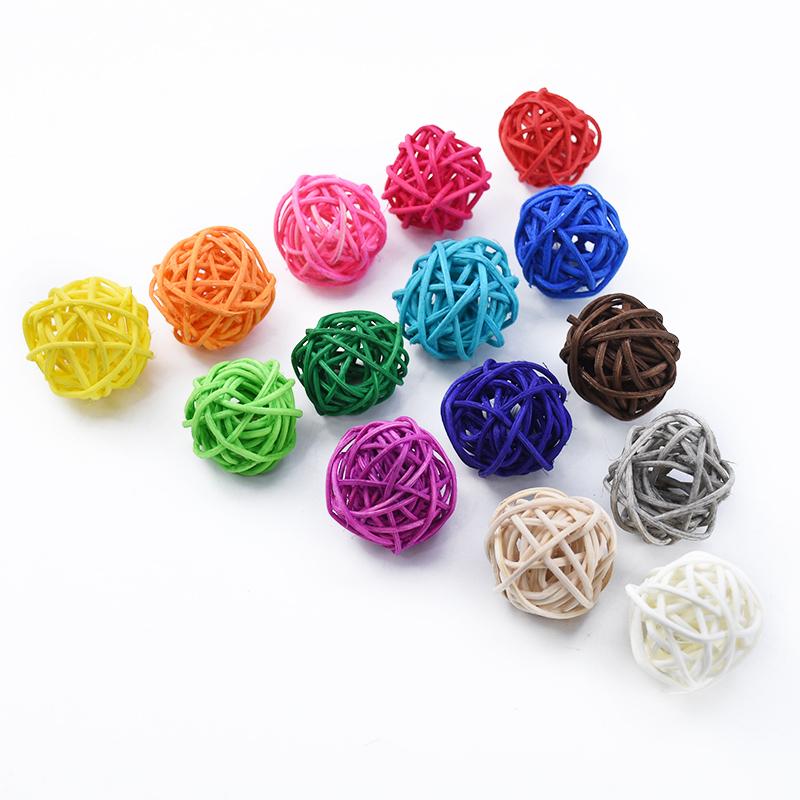 Künstlicher Bunter Rattan-Kugel Festival Hochzeit Außenbereich Garten Dekorativer Kranz Hausvase DIY Geschenk Vorhang Hängende Zubehörteile
