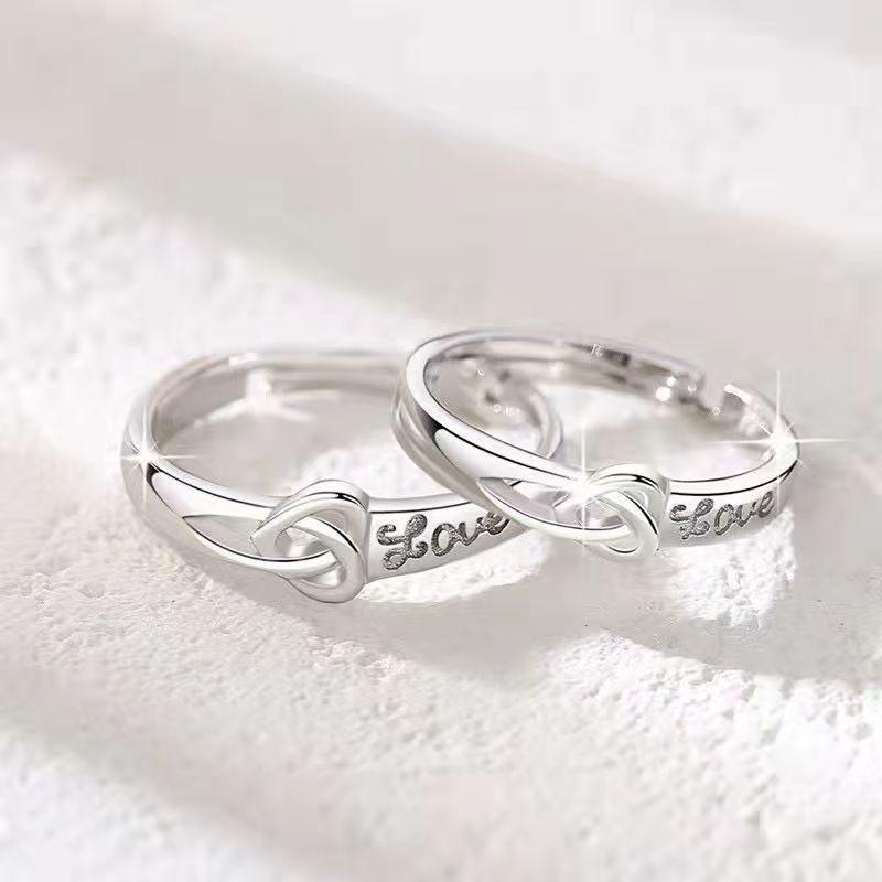 Herzergreifender Hohler Liebespaarring – Schlichtes Romantisches Design