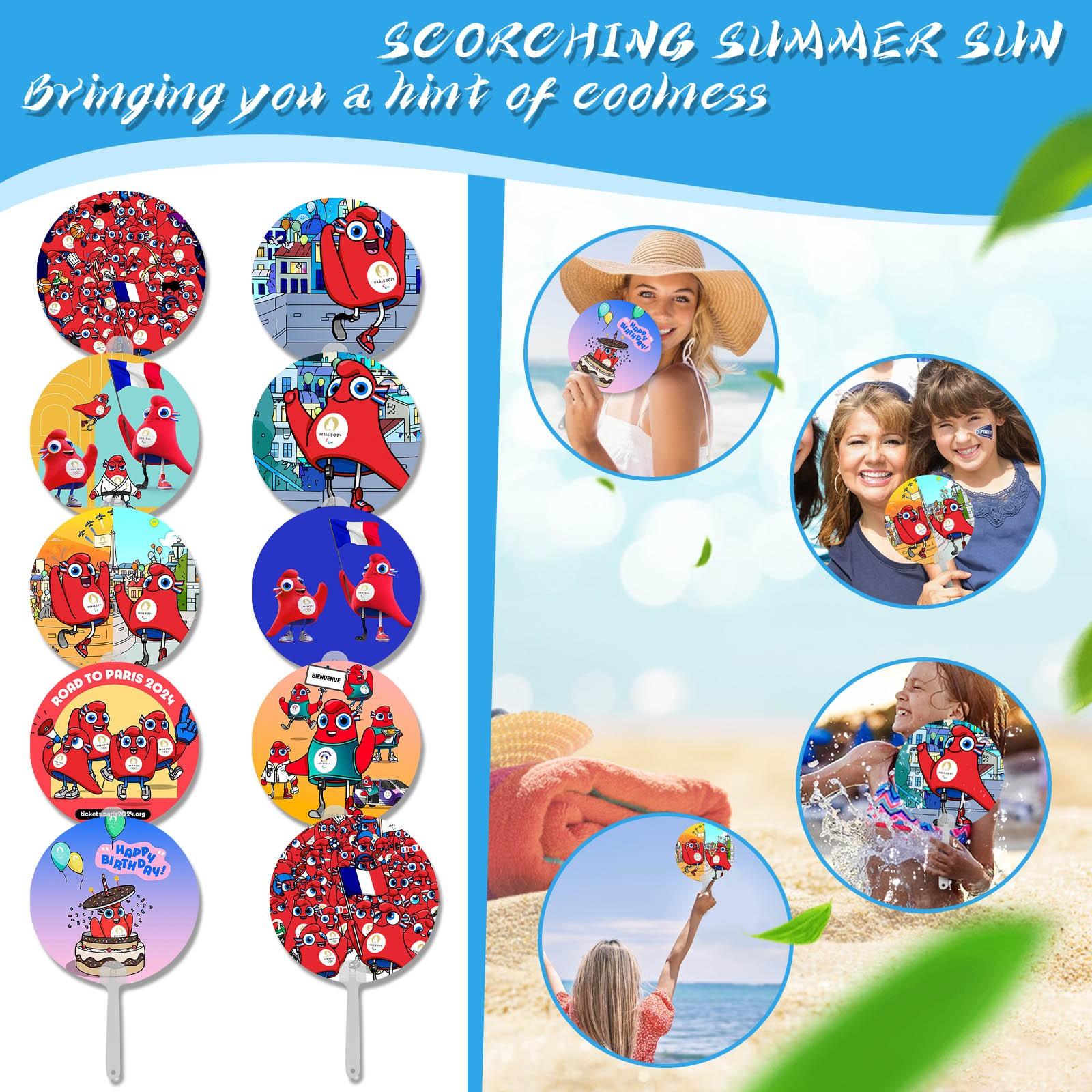 

Plastic Fans Handheld Fan Gifts Fans Thick Plastic Fans With Plastic Handle For Women Men Decoration Gift