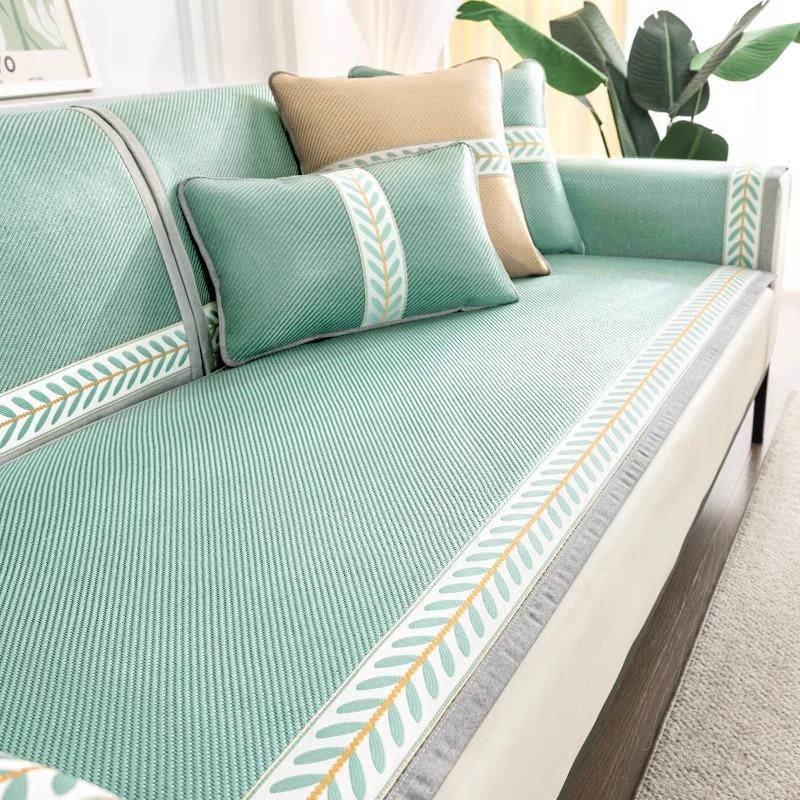 Wormwood Sofa Cushion Summer  New Summer Mat Seat Cushion Ice Silk Non-Slip Sofa Cover Seat Cushion Cool Cushion