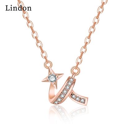 Δώρο μόδας για γυναικείο κολιέ Lindon Κρεμαστό κράμα χαλκού Ζιργκόν