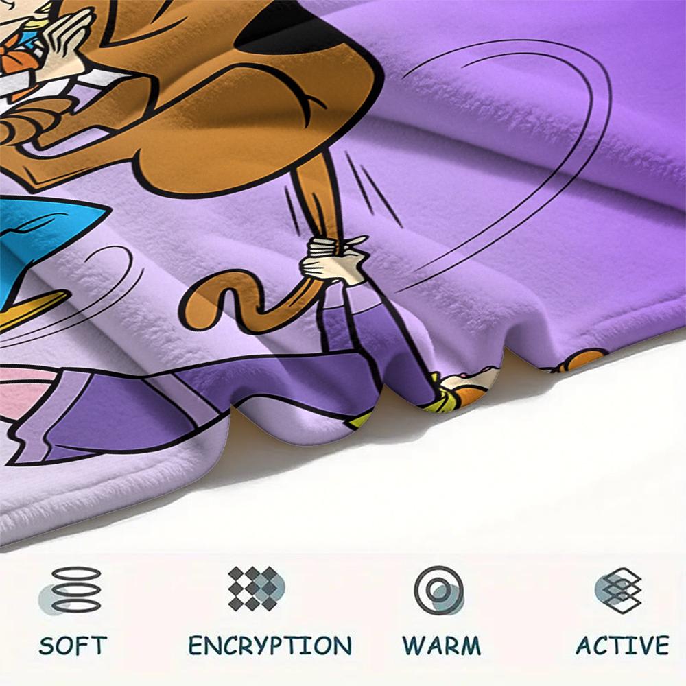 Scooby Doo Cute Cartoon Style Pattern Flannel Blanket, High Quality Comfortable for All Seasons, Home Decor, Warmth and Comfort, Perfect for Gifts.