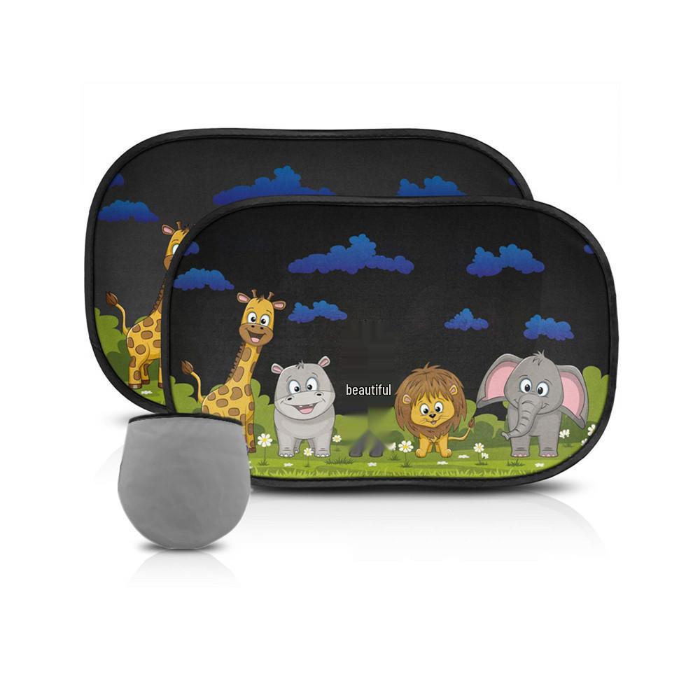 Car Side Window Cartoon Sun Shade - Heat Insulation & Light Blocking PVC Film
