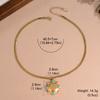 Vintage 18K Gold Plated Snake Chain Necklace with Turquoise Sun Pendant Choker Bohemian Jewelry for Women