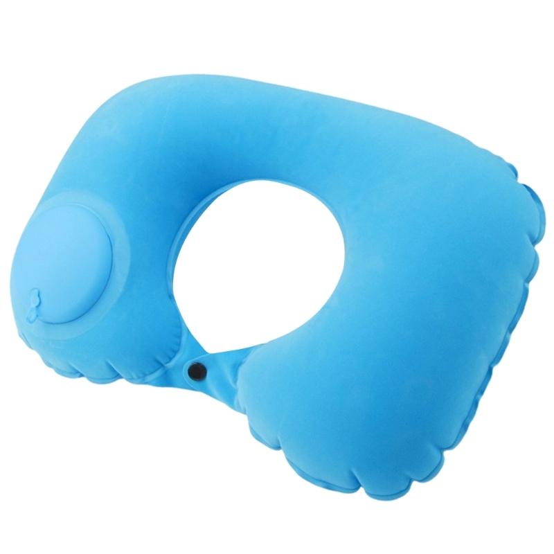 Ergonomic Travel Neck Pillow Inflatable Rapid Air Inflation Technology Foldable for Long Journey Workplace Rest