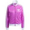 Originals Beckenbauer Track Stripe Logo Print Zip Long Sleeve Sweatshirt Women Sweatshirt Purple IY2220