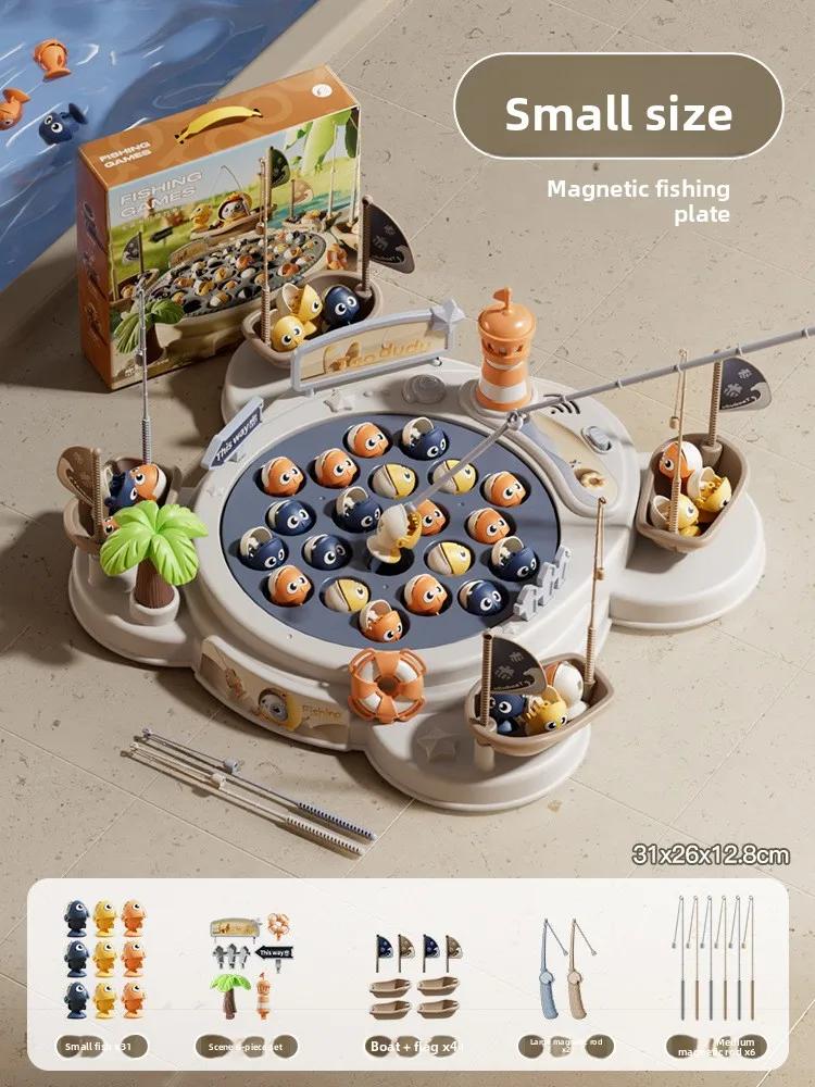 

Non-Toxic Kids Magnetic Fishing Play For Children Electric Fishing Toy Have Music Spinning Game Fish Rod Education Baby 3 Year Gifts