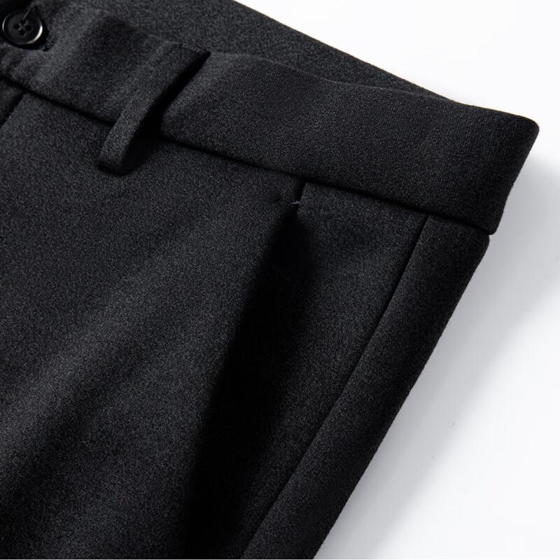 Shanshan Men's Thickened Fleece Lined Business Casual Stretch Pants