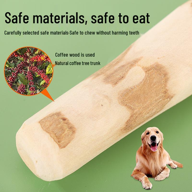 Natürlicher Langlebiger Hund Holz Kauspielzeug - Gesundes Zahnreinigungsspielzeug
