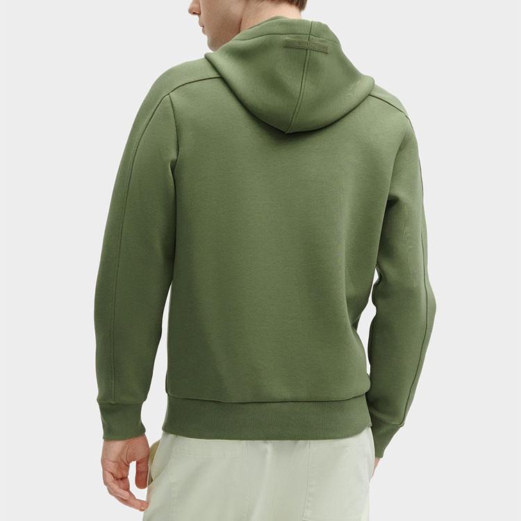 Fila Heritage Series Lettered Hooded Casual Pullover Sweatshirt Men Sweatshirt Banana-Coffee F11M418213F-DG