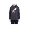 Li Ning Retro Logo Print Loose Hooded Sweatshirt Unisex Sweatshirt Deep-Purple Gray AWDRD36-9