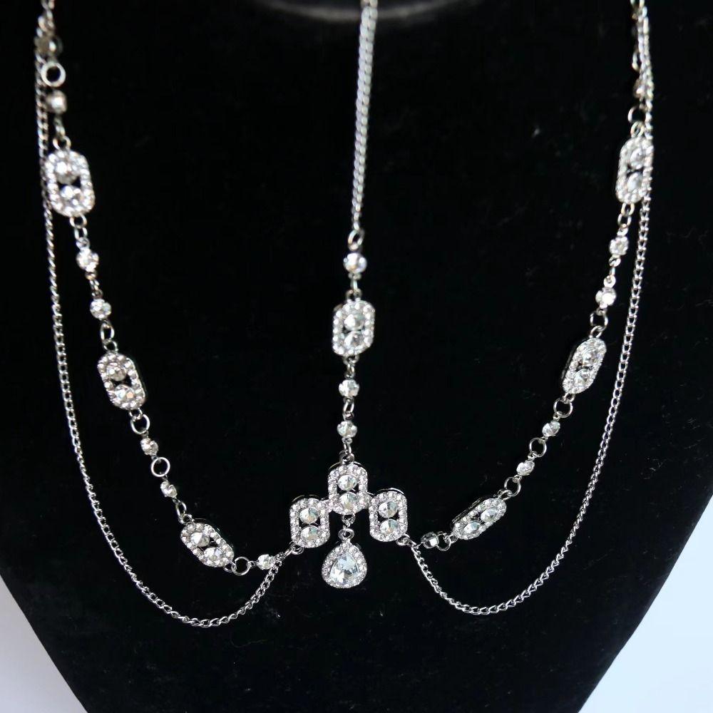 Crystal Hair Jewelry Bride Forehead Chain Wedding Forehead Ornaments Bohemian Wedding Headdress