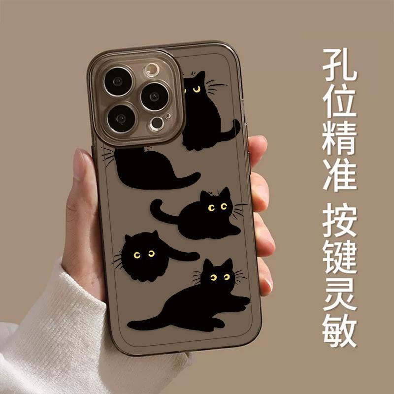 Yarn cat is suitable for Apple 17 mobile phone case iphone16promax cartoon 15plus new 14 all-inclusive.