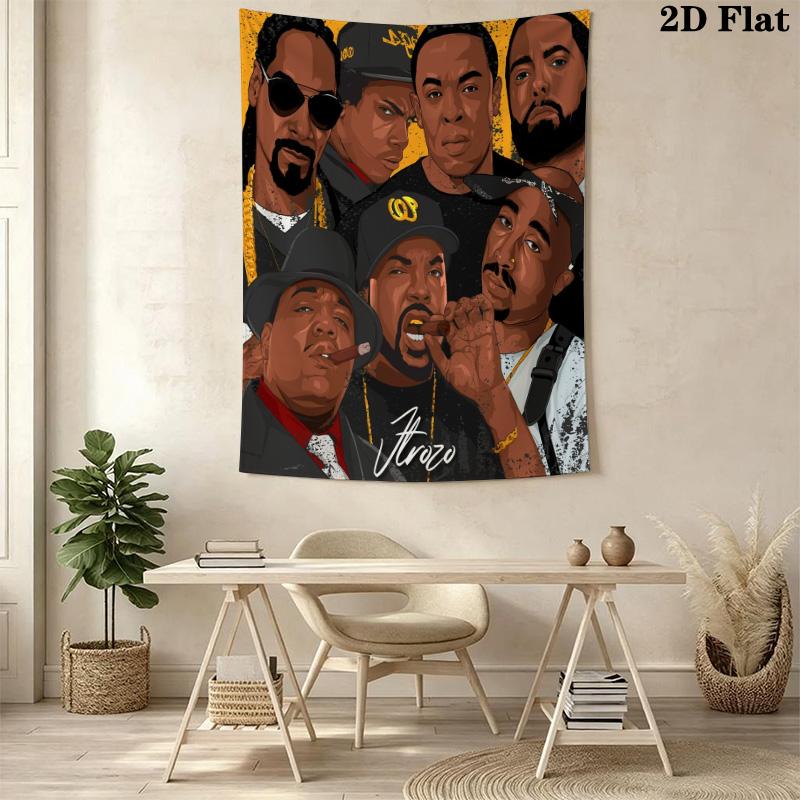 Rap Legends Street Art Tribute Threepiece Set 1 Duvet Cover 2 Pillowcase Without Core Christmas Birthday Gift Soft And Comfortable