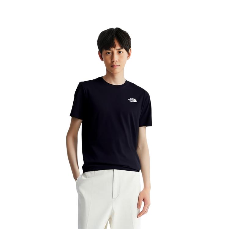 THE NORTH FACE Cotton Basic Ss R Tee Black Korea Version NT7UP47A