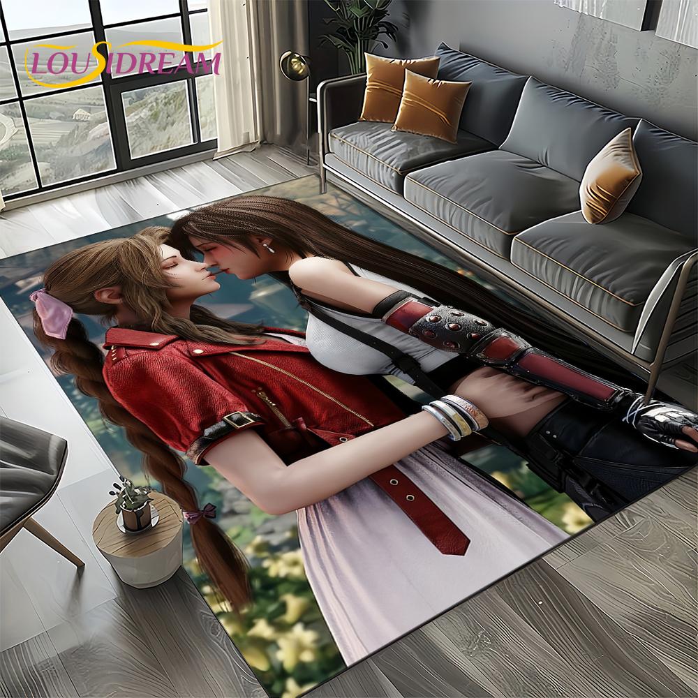 27 Style New Sephiroth Final Fantasy Games Cloud Tifa Aerith Carpet Rug for Living Room Bedroom Home Sofa,Kid Non-slip Floor Mat
