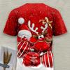 Funny 3D Merry Christmas Print Kids Clothes Casual Short Sleeve T Shirts for Boys Girls 2-14Y Xmas Gift for Children Top