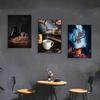 Vintage Hand Ground Coffee Canvas Painting Latte Planet Poster Prints Bars Kitchen Cafe Wall Art Picture Home Restaurant Decor