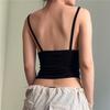 Pure Color Inner Match Sexy Sexy Outwear Ruched Slim-Fitting Suspenders Vest Female Autumn Show Back Slim Looking Versatile Short Top