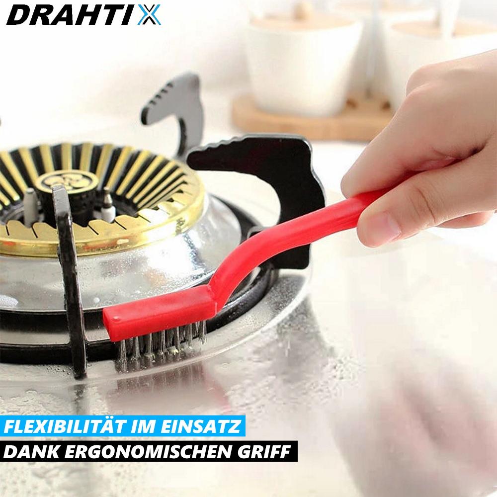 DRAHTIX Mini Wire Brush Set Brass Brush Nylon Stainless Steel Brush [Set of 3]