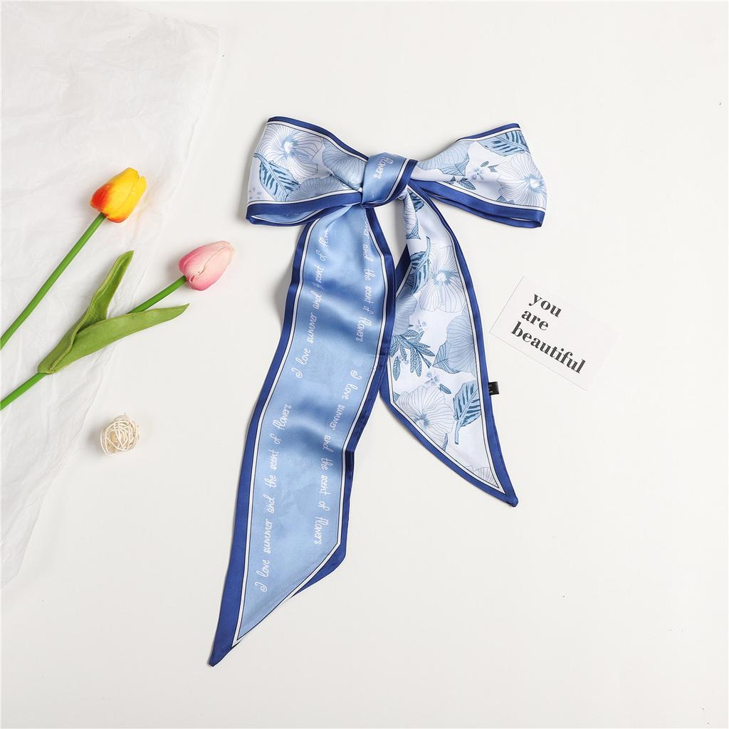 Silk Scarf, Long Strip, High-Feeling Headscarf, Headband, Hair Tie, Bag, Gift Streamer, Multi-Purpose Decorative Scarf, Belt, Silk Scarf.