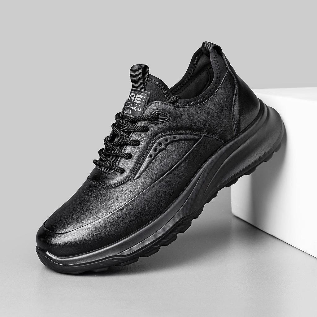 Fu De Le 2025 Scarpe da Ginnastica da Uomo in Vera Pelle Antiscivolo - Suola Morbida, Comoda Pelle di Vacchetta
