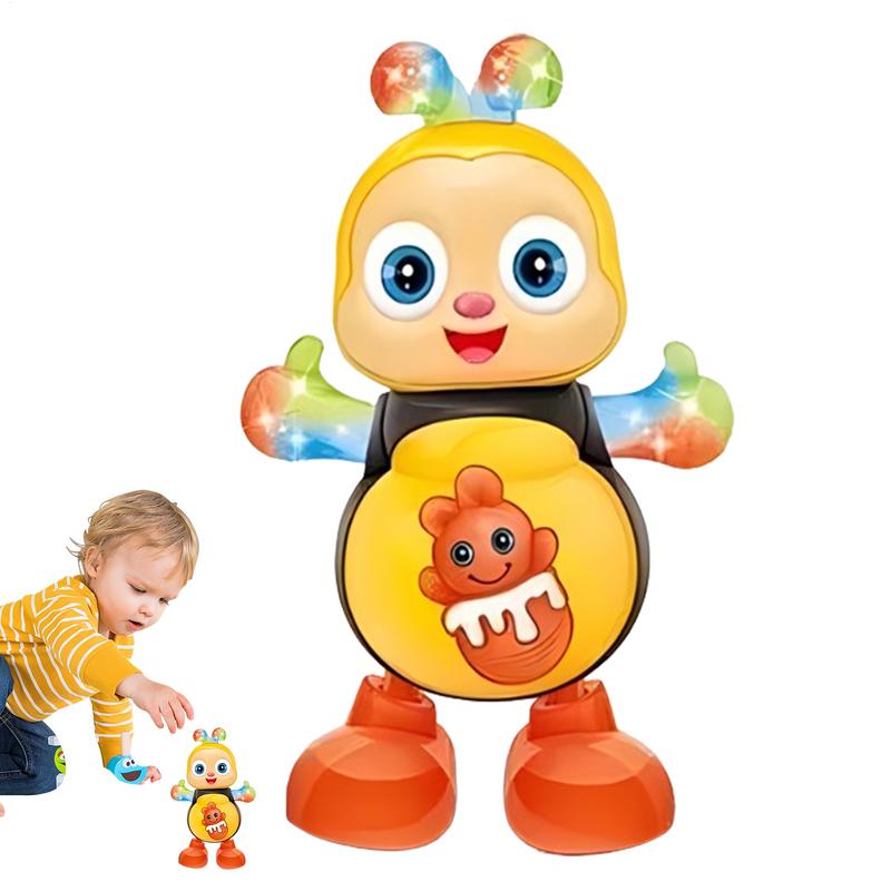 Dancing Bee Electric Toys with Musical and Lights  Electronic Cartoon Bee Preschool Learning Toys Dancing Animal Bee Singing Toy