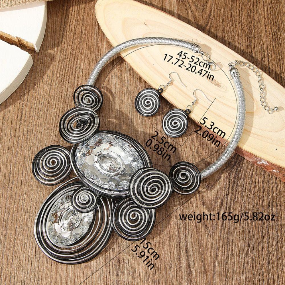 Crystal Gem Vintage Beads Necklaces Irregular Banquet Jewelry  Evening
