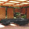 Day and Night - Day and Night Garden Furniture 13 Pieces with Black Pine Wood Cushions