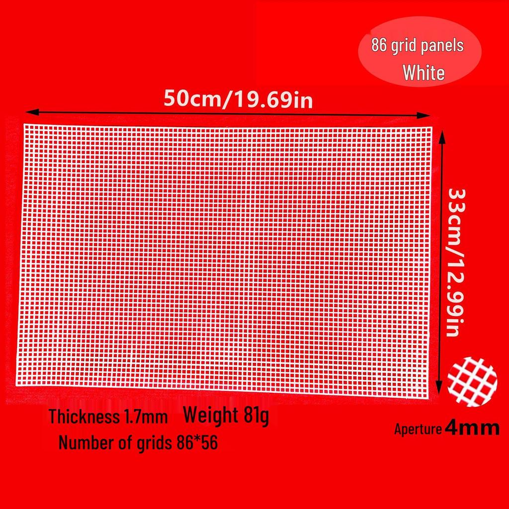 Feuille de Maille en Plastique pour Sacs DIY, Coins Arrondis, Trous Carrés, Diamètre 2,5 mm / 4 mm