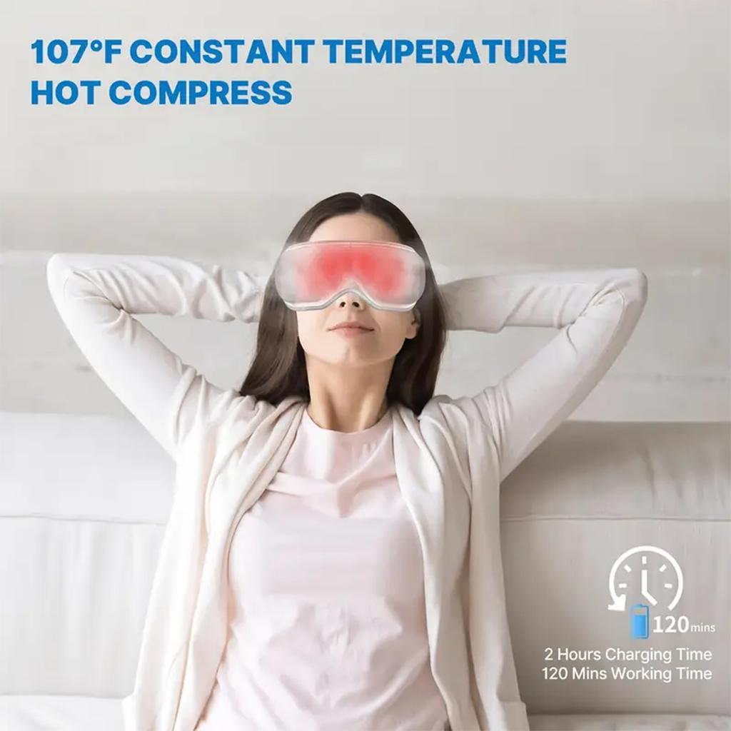 Smart Vibration Eye Massager, Airbag Compression, Eye Care Device, Bluetooth Music, Eye Massage, Sleep Eye Mask, Relax Eye Fatig