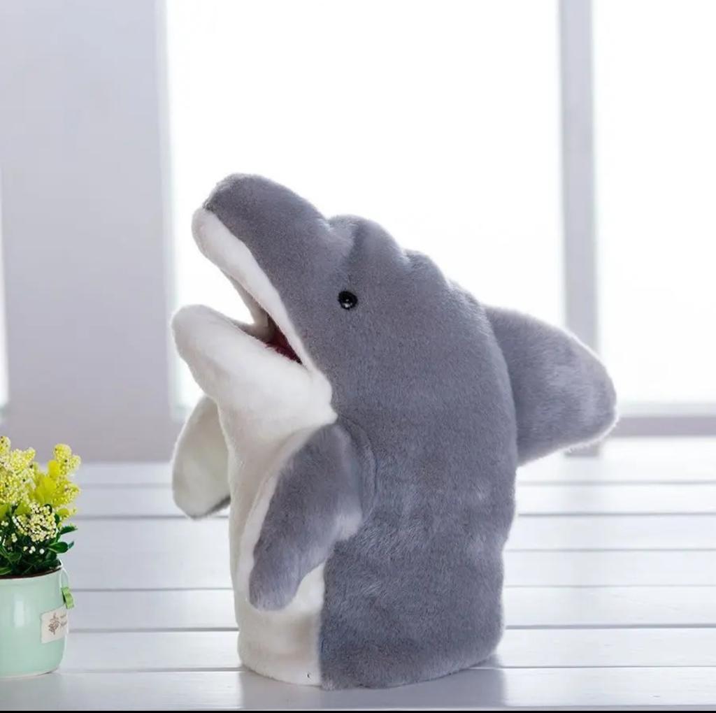 Cute Toy Story Shark Plush Finger Puppet - Soft Stuffed Animal Doll, Kids Party Decoration & Cartoon Figure for Children