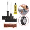 Heavy Duty Truck SUV Tire Repair Kit - Tubeless Puncture Plug Set w/Rubber Strips & Studding Tool for Car Motorcycle