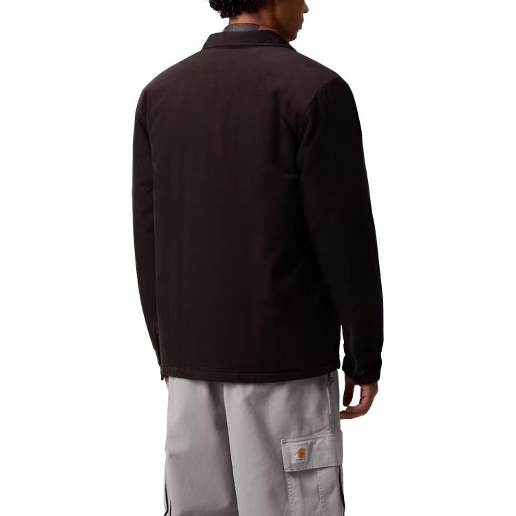 Carhartt WIP Solid Color Ribbed Collar Single-Breasted Loose Long Sleeve Jacket Men jackets I028827-33H-XX