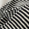 Black and white striped season classic retro basic knitted scarf fashionable versatile warm neck protection wool scarf