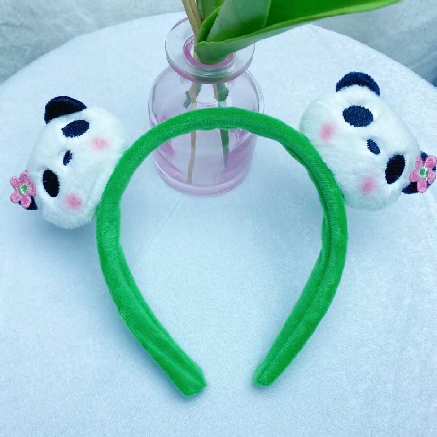 Adorable 2026 Panda Hair Accessory: Cute Round Headband & Funny Clip for Girly Wash Face Routine
